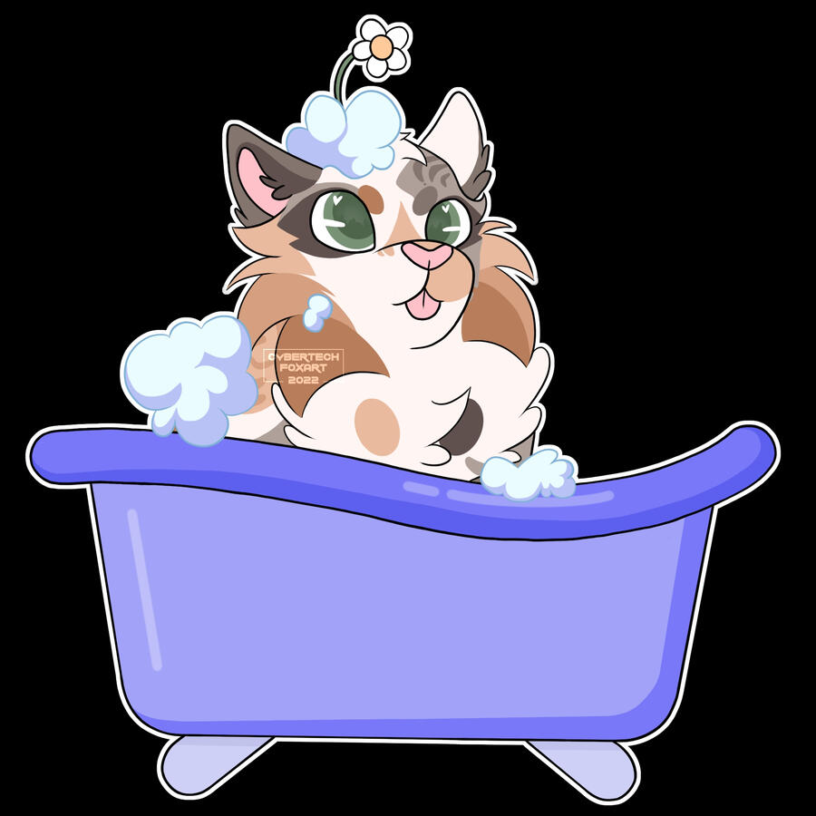 This illustration was made for Daisycat Creations&#39; fursuit care guide.