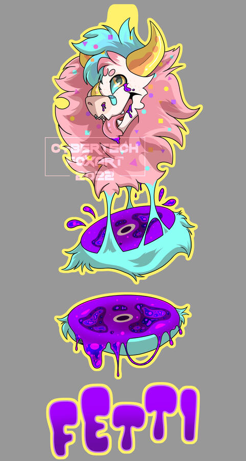 Dangle candy gore badge for Fetti