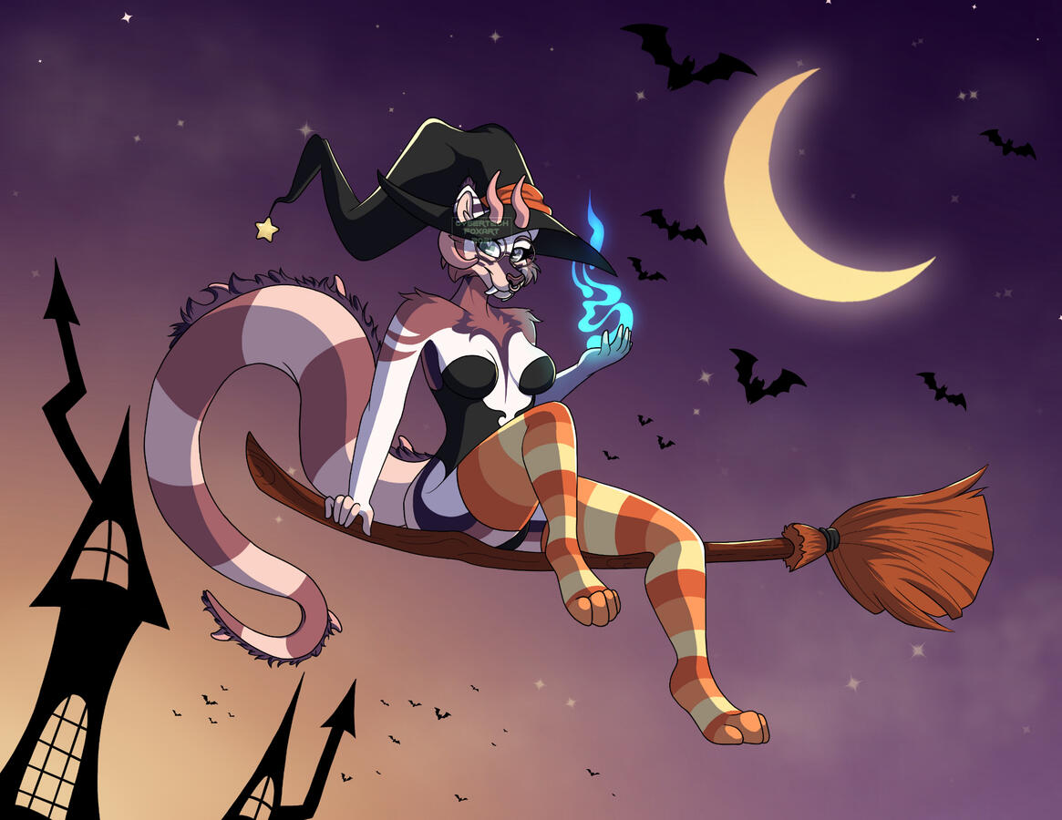 Witching Hour - a Halloween piece I made for myself and turned into a YCH