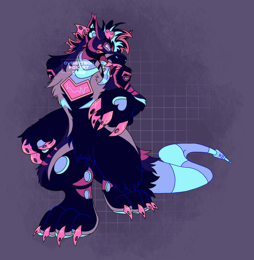 Gift art for zorukia on Twitter of their beast type ampwave.